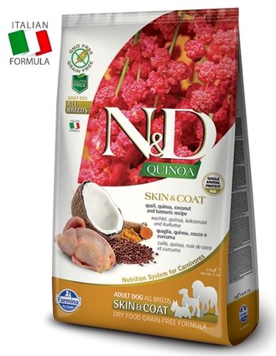N&D Quail-Quinoa (Viiriäinen-Kvinoa) viljaton koiran täysravinto
