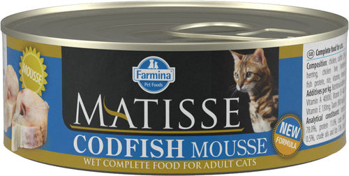 Matisse Codfish Mousse kissan täysravinto (säilyke) 85 g.