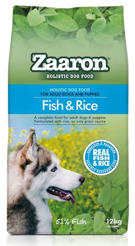 Zaaron Holistic Fish & Rice AITO kala-riisi koiran ja koiranpennun täysravinto 12 kg